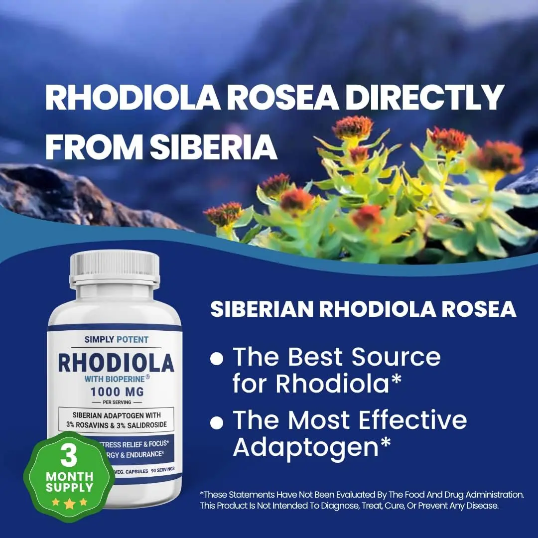 Simply Potent Siberian Rhodiola Rosea Capsules